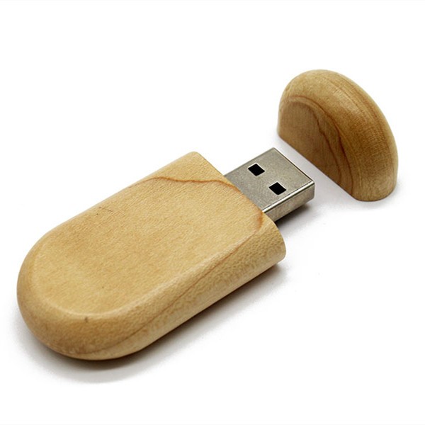Drevený USB OVÁL JAVOR 2.0/3.0
