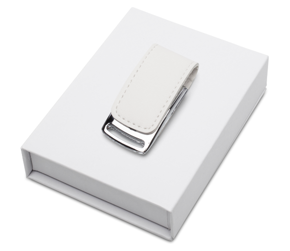 USB koža biely 2.0 - 3.0 + biela krabička