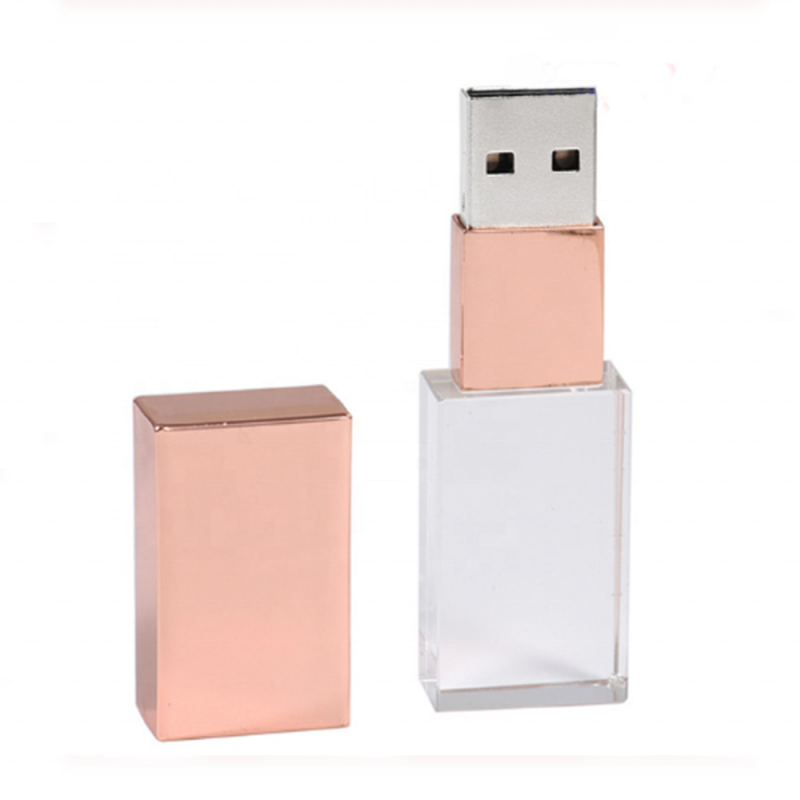 USB KRYSTAL sklo/kov 2.0 - 3.0 bronzový