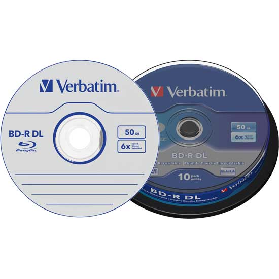 Blu-ray BD-R DL vierge Verbatim 43746 tour 10 pc(s) 50 GB – Conrad  Electronic Suisse