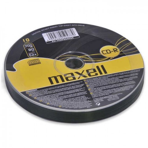CD-R Maxell 700 MB, celofán 10 ks, 624034