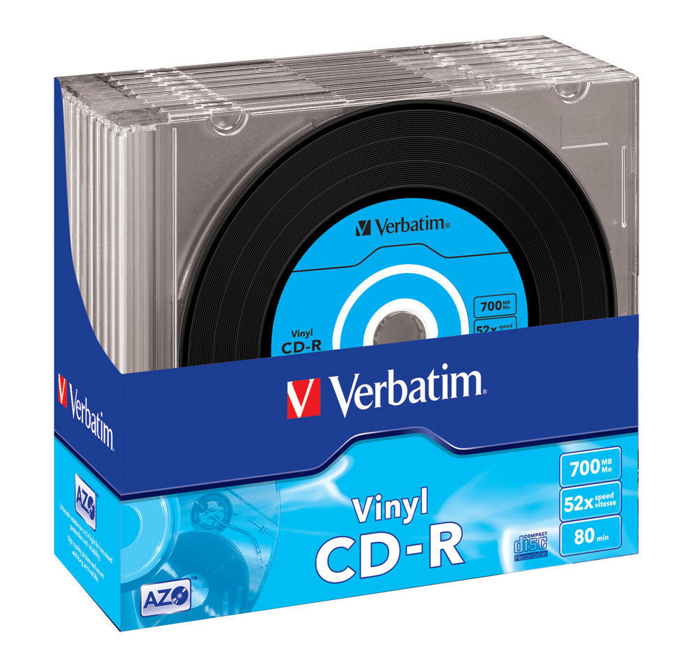 CD-R Verbatim 700 MB Data Vinyl slim box 10ks, 43426