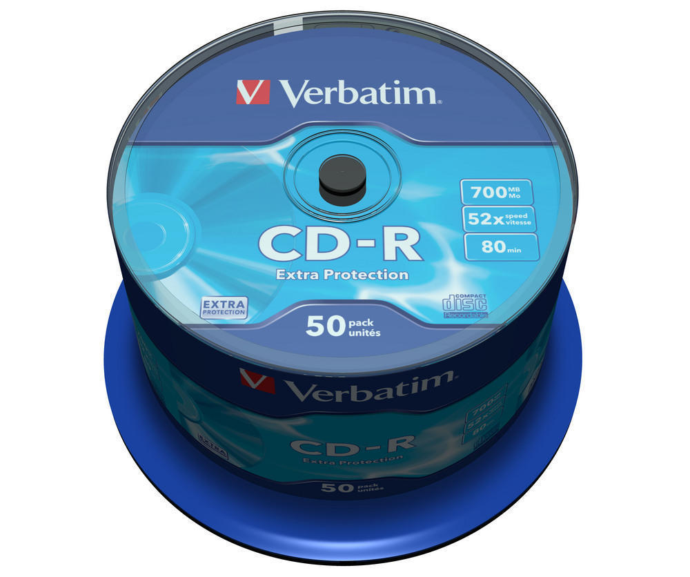 CD-R Verbatim 700 MB cake 50 ks Extra Protection, 43351