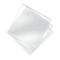 Plastové obálky na mini 8 cm CD, 85 mm x 85 mm / 70 µm