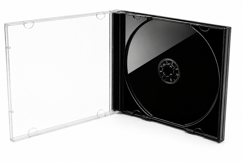 Obal na 1 CD s čiernym lesklým trayom HQ, JWC box - 10,4 mm