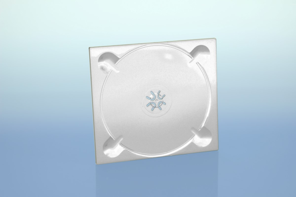 Plastový tray na CD Digipak, biely, 137 x 124 mm