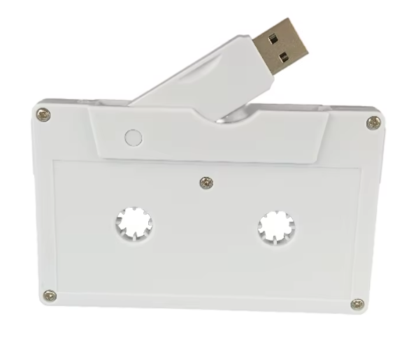 USB kľúč MC magnetofónová kazeta biela