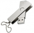 USB kovový rotačný s retiazkou