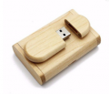 SET: Drevený USB OVÁL JAVOR 2.0/3.0 + krabièka