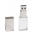 USB KRYSTAL sklo/kov 2.0 - 3.0 strieborný
