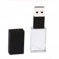 USB KRYSTAL sklo/kov 2.0 - 3.0 čierny