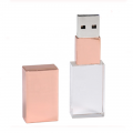 USB KRYSTAL sklo/kov 2.0 - 3.0 bronzov