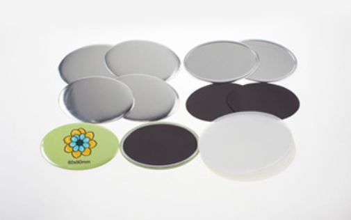 Button - magnetka, oválny tvar, rozmer 60 x 90 mm