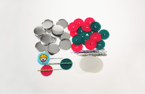 Sponka do vlasov s buttonom Ø 32 mm
