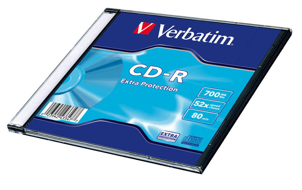 CD-R Verbatim 700 MB Extra Protection slim box, 43347