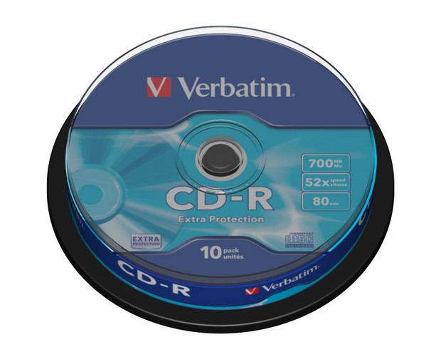 CD-R Verbatim 700 MB cake 10 ks Extra Protection, 43437