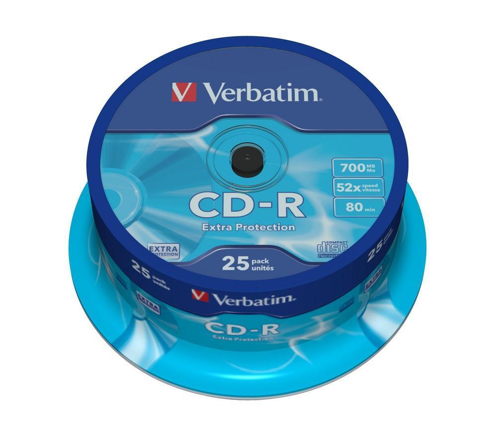 CD-R Verbatim 700 MB cake 25 ks Extra Protection, 43432