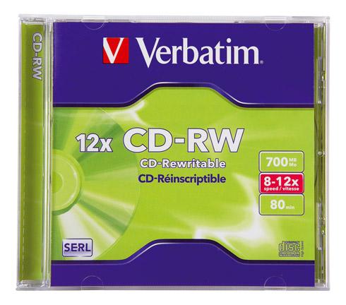 CD-RW Verbatim 700 MB 12x JWC box, 43148