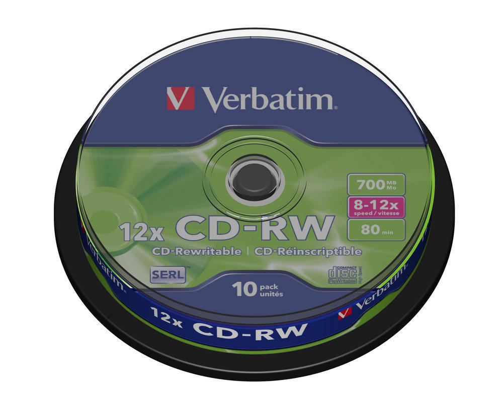 CD-RW Verbatim 700 MB 12x cake 10ks, 43480