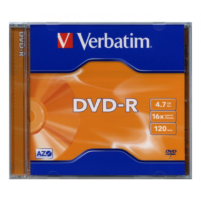 DVD-R Verbatim 4,7 GB 16x JWC box, 43519