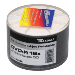 DVD-R Traxdata 4,7 GB 16x 50ks Printable, 906OEDRPSN003