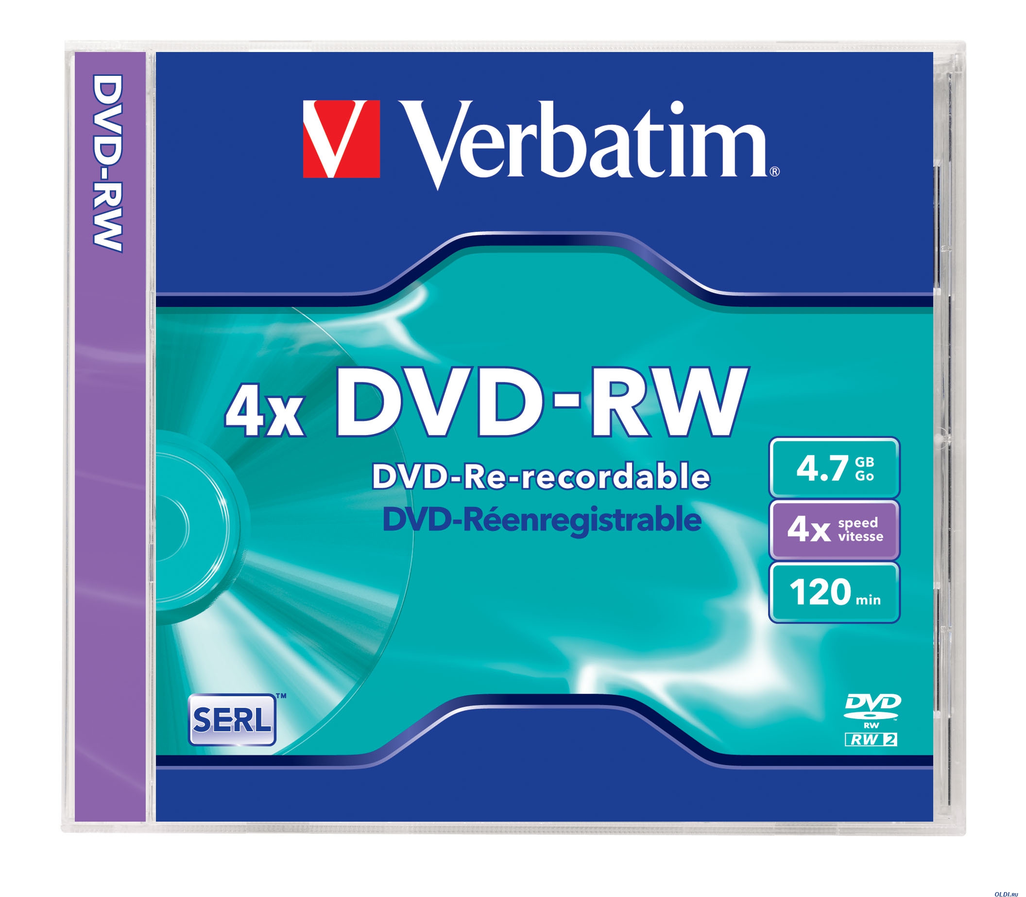 DVD-RW Verbatim 4,7 GB 4x JWC box, 43285