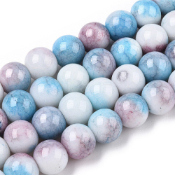 Sklenen korlka viacfarebn, Light Sky Blue, 10 - 10,5mm, otvor 1,5 mm, 10 ks/bal