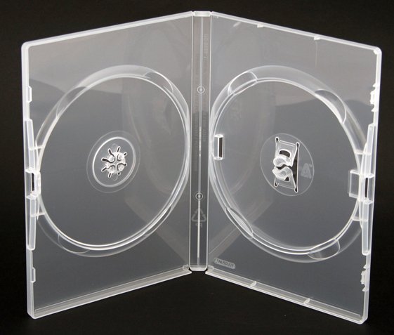 Obal na 2 DVD priehľadný HQ, 14 mm