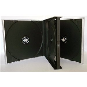 Obal na 3 CD s èiernym trayom HQ, Multipack box - 24 mm