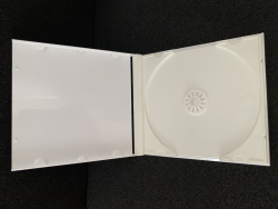 Obal na 1 CD biely s bielym trayom HQ, JWC box - 10,4 mm