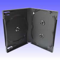 Obal na 3 DVD ierny HQ, 22 mm