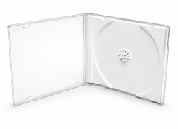 Obal na 1 CD s bielym trayom HQ, JWC box - 10,4 mm