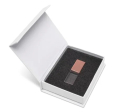 Sada: USB KRYSTAL bronzový sklo/kov + biela krabièka s magnetom