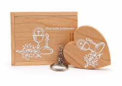 Sada USB "Prv� sv�t� prij�manie" kalich sa �aliami, srdce a mal� box