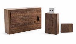 SET "STU�KOV�": USB + krabi�ka drevo, ORECH