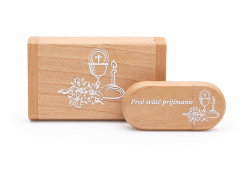 Sada USB "Prv� sv�t� prij�manie" kalich sa �aliami, ov�l a mal� box