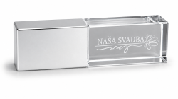 USB KRYSTAL Na�a svadba strieborn�