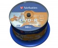 DVD-R Verbatim 4,7 GB 16x Printable NO ID, cake 50 ks, 43533