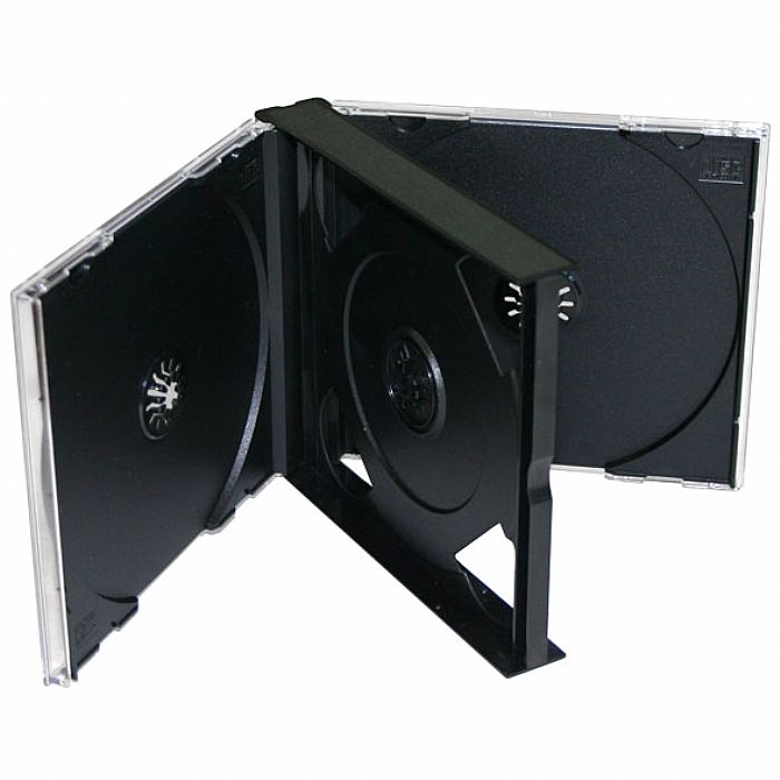 Obal na 6 CD s čiernym trayom HQ, Multipack box - 24 mm